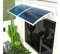 Generico Tenda da Sole Trasparente per Esterni - Tenda da Sole Blu Resistente per Patio Esterno - Copertura in policarbonato 60x600 cm per Veranda, Protezione da Sole e Pioggia, Soluzione di Riparo r