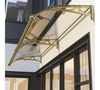 Generico Tenda da Sole Trasparente per Esterni - Tenda da Sole Resistente per Ingresso Esterno con Ampio Tavolo lavabo, Struttura in policarbonato Resistente alle intemperie e Telaio in Alluminio col