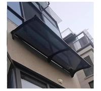 Generico Tenda da Sole Trasparente per Esterni - Tenda da Sole Trasparente in policarbonato per finestre e Porte - Protezione UV e Pioggia, Protezione dalla Neve, lastra Cava Resistente, Staffa argen