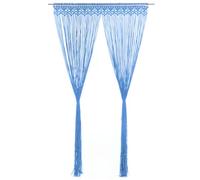 Generico Tenda macramè Blu 140x240 cm in Cotone,Casa e Giardino,Arredo,Trattamenti per finestre,Tende e tendaggi-323987