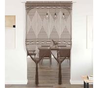 Generico Tenda macramè Grigio Talpa 140x240 cm in Cotone,Casa e Giardino,Arredo,Trattamenti per finestre,Tende e tendaggi-323984