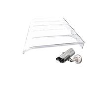 Generico Tenda Parasole Trasparente per Esterni - Tenda Parasole Curva in policarbonato 50x130 cm per Veranda e Patio - Elegante Protezione Solare, Protezione dalle intemperie, Copertura Esterna Resi