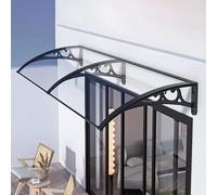 Generico Tenda Parasole Trasparente per Esterni - Tenda Parasole in policarbonato Trasparente - Protezione UV, Resistente a Pioggia e Neve, 60x220 cm, impedisce la Caduta di Oggetti, Resistente alle