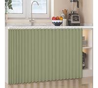 Generico Tenda per Armadio con Binario, Tenda Antipolvere Autoadesiva per Mensole, per Scaffali Aperti, Ufficio, Aula, Divisorio per Ambienti, Libreria, Decorazione per Armadi,Verde,W50cm/H120cm