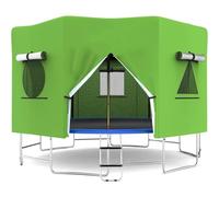 Generico Tenda per Tpolino, Copertura per Tpolino in Tessuto Oxford, 6/8/10/12/14 Piedi, con Finestra E Lucernario,umidità E Pioggia(Green,10ft)