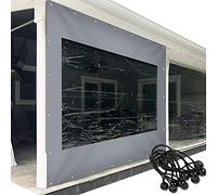 Generico Tenda Trasparente Impermeabile Resistente con Pannelli Laterali Resistenti - Grigio 2,2x2,2 m/7,2x7,2 Piedi per Protezione dalle intemperie di pergolati, patii e verande Esterne