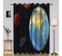 Generico Tenda Universo Tende Oscuranti - Terra Tende per Interni, 2 Pezzi Tendeper Interni, per Camera da Letto, Cucina, Soggiorno con Occhielli L 75 x A 166 cmYI8044
