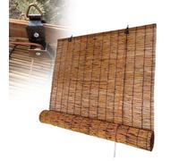 Generico Tende a Rullo Romane in bambù, Ideali per Esterni Come verande, terrazze e patii, in Legno Intrecciato, Facili da installare, con Protezione UV e Filtro Luce. (A 125 x 270 cm)