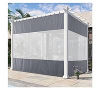 Generico Tende da Esterno Impermeabili per pergola, Occhielli Superiori e Inferiori, Pannelli Trasparenti per la Privacy, Texture in Tela per Gazebo, pareti Laterali Che bloccano Calore e Pioggia