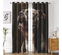 Generico Tende Oscuranti Bulldog Americano, Ritratto Cane Tenda Oscurante da Interno con Occhielli, Tende Oscuranti Termiche Isolanti 75 L x 166 A cm (2 Pannelli) D&P30