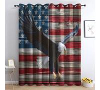 Generico Tende Oscuranti per Interni Stile Americano, Tende Falco Di Mare, 140x180 cm, Termiche Isolanti, Anti-Rumore, con Anelli, Ideale per Camera da Letto e Soggiorno, 2 Pezzo B143