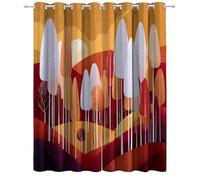 Generico Tende Oscuranti Termiche Isolanti Art Deco Astratto Foresta Soggiorno Moderne 2 Pezzi Stampa 3D Ridurre Il Rumore per Camera da Letto 117 x 230 cm