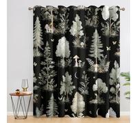 Generico Tende per Interni Foresta Mistica, L 140 x A 290 cm 2 Pezzi - Tende Oscuranti Albero Scuro Accademico Natura, Finestre Camera da Letto Soggiorno, Arredamento Casa, con Occhielli KA#285