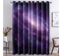 Generico Tende per Interni Galassia, Tenda Universo Vortice Viola per Camera da Letto e Soggiorno, con Occhielli, Isolamento Termico, Tenda Oscurante 2 Pezzi 140 X 245 cm X&-50