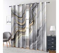 Generico Tende per Interni Marmo Astratto, L 140 x A 260 cm 2 Pezzi - Tende Oscuranti Arte Fluida Moderna, Finestre Camera da Letto Soggiorno, Arredamento Casa, con Occhielli TG#207