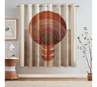 Generico Tende per Interni Medioevo Moderno, L 140 x A 280 cm 2 Pezzi - Tende Oscuranti Boho Retrò Astratto, Finestre Camera da Letto Soggiorno, Arredamento Casa, con OcchielliAS-M117