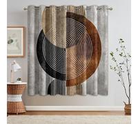 Generico Tende per Interni Medioevo Moderno, L 75 x A 166 cm 2 Pezzi - Tende Oscuranti Astratti Cerchi Line Art, Finestre Camera da Letto Soggiorno, Arredamento Casa, con OcchielliAS-M128