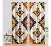 Generico Tende per Interni Occidentale, Tenda Nativo Americano Etnico per Camera da Letto e Soggiorno, con Occhielli, Isolamento Termico, Tenda Oscurante 2 Pezzi 100 X 160 cm X&-4