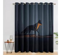 Generico Tende per Interni Volpe Oscura, L 140 x A 260 cm 2 Pezzi - Tende Oscuranti Arte Astratta Geometrica, Finestre Camera da Letto Soggiorno, Arredamento Casa, con Occhielli H&O473