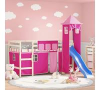 Generico Tende per Letto a Soppalco con Torre Rosa in Poliestere,Letti e Accessori,Accessori per Letti e telai per letto-835924