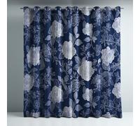 Generico Tende termiche isolanti blu scuro con botanico floreale, stile, con occhielli antiruggine, 2 pannelli per soggiorno e camera da letto, protezione dal freddo e dal calore, L 140 x A 260 cm