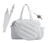 Generico Tennis Bag - Tennis Racket Backpack,Reusable Waterproof Racquet Tote,Portable Sports Duffle Bags with Shoe Compartment (Gray)