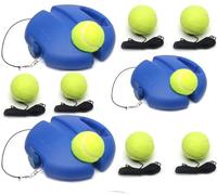 Generico Tennis Practice Rebounder, Tennis Trainer Rebound Ball Kit with Training Baseboard and 2 String Balls, Portable TennisSelf Trainer for Beginners Self-Practice and Solo Training (3 Pcs)