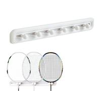 Generico Tennis Racket Holder, Badminton Racket Holder, 15.75x1.61in Wall Mounted Sports Organizer, Sliding Hook Design, Space Saving Storage for Apartment, Gym, School, Backyard, Travel Use