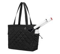 Genérico Tennis Tote Bag - Sports Storage For Racquet Water Bottle Key Travel Weekend Daily Fitness Workout | Large Capacity Sports Duffle Tote Holds 2 Rackets with Shoe Compartment & Wet Pocket,