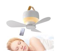 Genérico Tent Ceiling Fan | USB Ceiling Fan | Lightweight Cooling Tool With Adjustable Speeds | Cooling Accessories For Bedroom | Quiet Small USB With Remote And 3 Speeds For Camping Bed