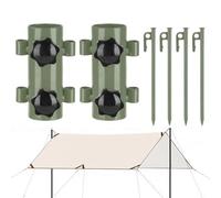 Generico Tent Fixing Holder - Windproof Awning Support | Pole Fixing Bracket | Fishing Tènt Posts for Beach Camping And Fishing, Heavy Duty Steel Rod Holder with Double Fixings Rods, 6-Piece Kit
