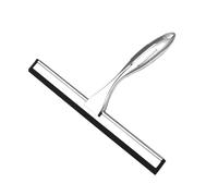 Generico Tergivetro for Doccia da 10'', 12'' e 14'' Pollici, in Acciaio Inossidabile, in Gomma siliconica, con Gancio, for Porte, finestre, Parabrezza, Colore Argento(Size Small 10inch)