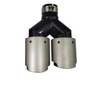 Generico Terminali Scarico 1PCS Universale Doppio Punta Scarico Tubo Modificato Copertura Acciaio Inox Silenziatore per BMW per M3 per M4 E46 E60 E90 E92(R 6OMM in 101MM out)
