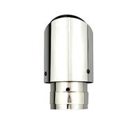 Generico Terminali Scarico Design di Aggiornamento Punta Scarico Acciaio Inossidabile Accessori Auto Placcati in Argento Punte Coda Silenziatore Modifica(In60-Out89mm)