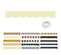 Generico Tessuto di Ricambio per Valance per Tenda da Terrazzo Retrattile, Tenda Parasole Valance Impermeabile con Cordino, Striscia in Poliestere Tinta Unita o Rigata per Camper(Cream,B430cm)