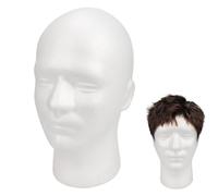 Generico Testa In Schiuma - Modello Di Testa Espositiva Per Cappello | Per Esposizione Copricapo 25x12 Cm Per Parrucchieri, Studenti, Salone, Cosplay, Appassionati, Teatro, Gruppi, Truccatori E Amant