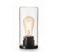 Generico Testapalo Cilindro Moderno e Applique da Muro, Attacco E27, Opale e Trasparente, Policarbonato e Metacrilato Antingiallimento, Made in Italy, IP44 per Palo 60mm e Parete (TRASPARENTE)