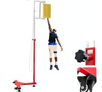 Generico Tester di Salto Verticale per Allenamento di Basket - Attrezzatura di misurazione del Salto Verticale Regolabile da 1,4 a 3 m con Cordino di Reset e Rotella Mobile - Yellow Fitness Challenge