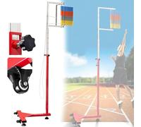 Generico Tester di Salto Verticale Regolabile - Misuratore di Allenamento per Il Salto in Alto per Basket/Badminton, 1,4-3 m, Giallo - Cordino di Regolazione e Rotella Mobile per misurazioni Accurate