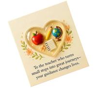 Generico Thank You Teacher Keepsake, Teacher Thanksgiving Keepsake with Card - Heart Stocking Stuffers, for Boys Girls School Classroom Graduation Christmas Birthday Students Teens Kids
