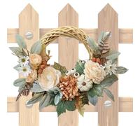 Generico Thanksgiving Wreath, Front Door Thanksgiving Wreaths, 15 Inches Sturdy Festive Artificial Ornament Autumn Seasonal Decor for Garden, Apartment, Window, Wall, Fence And Hotel