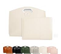 Generico The 2-Piece Set: Sophisticated Business Waterproof Leather Laptop & Tote Set, 14-16 Inch Retro Laptop Bag for Women (White)