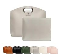 Generico The 2-Piece Set: Sophisticated Business Waterproof Leather Laptop & Tote Set, 14-16 Inch Retro Laptop Bag for Women (Grey)