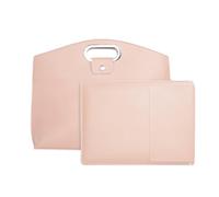 Generico The 2-Piece Set: Sophisticated Business Waterproof Leather Laptop & Tote Set,14-16" Work Tote Bag Briefcase for Women (Pink)