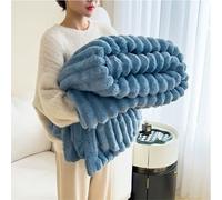 Generico The Bunny Blanket for Women - 1000GSM Super Soft Fluffy Bubble Plush Throw, Thick Warm Cozy Furry Couch Bed Sofa Living Room (Blue,40" X 62"/100 X 150cm)