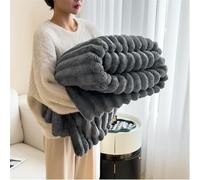 Generico The Bunny Blanket for Women - 1000GSM Super Soft Fluffy Bubble Plush Throw, Thick Warm Cozy Furry Couch Bed Sofa Living Room (Dark-grey,40" X 62"/100 X 150cm)