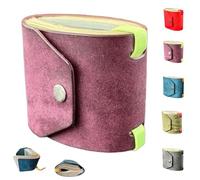 Generico The Cash Wrap Wallet, Cash Wrap Wallet with Magnetic Clasp, Leather Money Purse Organizer, mall Compact Luxury Pocket Purse 1 to 99 Bills (Purple)