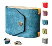 Generico The Cash Wrap Wallet, Cash Wrap Wallet with Magnetic Clasp, Leather Money Purse Organizer, mall Compact Luxury Pocket Purse 1 to 99 Bills (Blue)