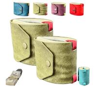 Generico The Cash Wrap Wallet with Clasp - Full-Grain Leather Money Organizer with Magnetic Snap, Fast Access Bill Holder for 1-99 Bills(green2pc)