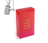 Generico The Final Rose Tarot - Mazzo tascabile per principianti con collana - Design romantico, facile da usare